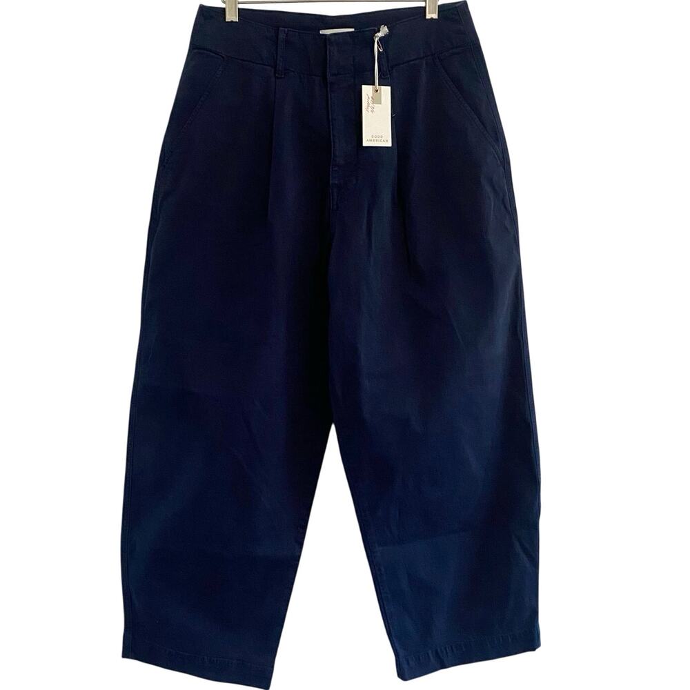 Good American Cropped Pleated Barrel Leg Pants Size 4 / 27  Minimalist Lagenlook
